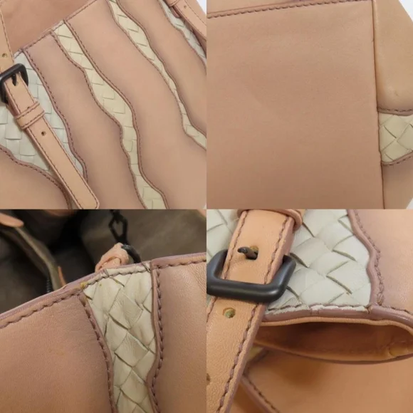 Bottega Veneta Pink and Cream Intrecciato Tote Bag - Picture 7 of 12